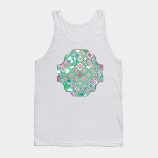 Girly Moroccan Lattice Pattern Tank Top